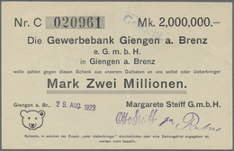 Deutschland - Notgeld - Württemberg: Giengen, Margarethe Steiff GmbH, 2 Mio. Mark, 24.8.1923, 29.8.1 - [11] Emissions Locales