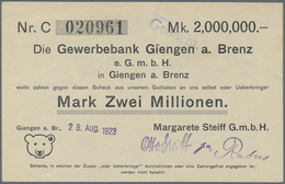 Deutschland - Notgeld - Württemberg: Giengen, Margarethe Steiff GmbH, 2 Mio. Mark, 24.8.1923, 29.8.1 - [11] Local Banknote Issues