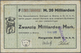 Deutschland - Notgeld - Württemberg: Giengen, Margarethe Steiff GmbH, 20 Mrd. Mark, 3.11.1923, 100 M - [11] Lokale Uitgaven