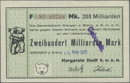 Deutschland - Notgeld - Württemberg: Giengen, Margarethe Steiff GmbH, 200 Mrd. Mark, 15.11.1923, 16. - [11] Lokale Uitgaven