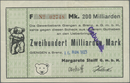 Deutschland - Notgeld - Württemberg: Giengen, Margarethe Steiff GmbH, 200 Mrd. Mark, 15.11.1923, 16. - [11] Local Banknote Issues