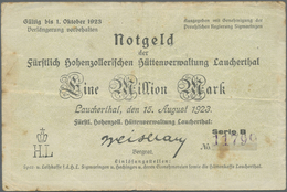 Deutschland - Notgeld - Württemberg: Hechingen Und Haigerloch, Amtsverbände, 2 X 500 Tsd., 3 X 1 Mio - [11] Local Banknote Issues