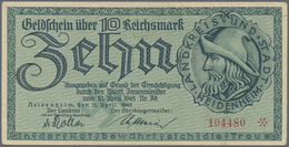 Deutschland - Notgeld - Württemberg: Heidenheim, Stadt, 5, 20 Mark (je 2), November 1918, I-II; 50, - [11] Emissioni Locali