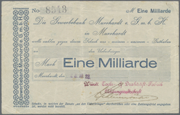 Deutschland - Notgeld - Württemberg: Murrhardt, Gewerbebank, Aussteller Gebr. Söhnle, 10 Mrd. Mark, - [11] Local Banknote Issues