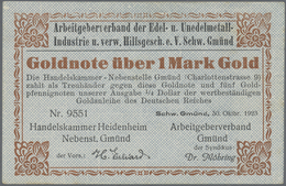 Deutschland - Notgeld - Württemberg: Schwäbisch Gmünd, Ernst Munz, 3 X 1 Goldmark, O. D.,  Mit 3 Ver - [11] Emissioni Locali