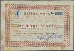 Deutschland - Notgeld - Württemberg: Schwenningen, Gewerbebank EGmbH, 200 Tsd. Mark, 10.8.1923, Auss - [11] Emissions Locales