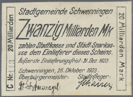 Deutschland - Notgeld - Württemberg: Schwenningen, Stadt, 3 X 50 Pf., 1917, 1918, 1919; 100 Tsd. Mar - [11] Emissioni Locali