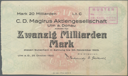 Deutschland - Notgeld - Württemberg: Ulm, C. D. Magirus AG, 250 Tsd. Mark, 8.8.1923, 1 Mio. Mark, 20 - [11] Emissions Locales