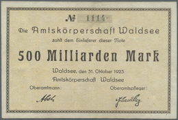 Deutschland - Notgeld - Württemberg: Waldsee, Amtskörperschaft, 2 X 5, 10, 20, 50, 100, 200, 500 Mrd - [11] Emissioni Locali