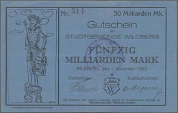 Deutschland - Notgeld - Württemberg: Wildberg, Stadtgemeinde, 5 (3), 10 (2), 20 (2), 50 (3), 100 (2) - [11] Emissions Locales