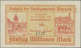 Deutschland - Notgeld - Württemberg: Wurzach, Stadtgemeinde, 20, 50, 100, 200, 500 Mio., 1, 5, 10, 2 - [11] Emissions Locales