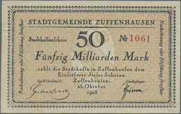 Deutschland - Notgeld - Württemberg: Zuffenhausen, Stadtgemeinde, 5, 10, 20, 50, 500 Mrd. Mark, 25.1 - [11] Emissioni Locali