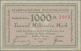 Deutschland - Notgeld - Württemberg: Zuffenhausen, Stadtgemeinde, 1000 Mrd. (= 1 Billion) Mark, 25.1 - [11] Emissions Locales