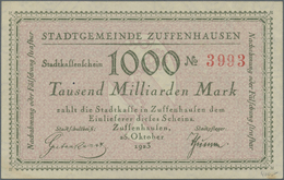 Deutschland - Notgeld - Württemberg: Zuffenhausen, Stadtgemeinde, 1000 Mrd. (= 1 Billion) Mark, 25.1 - [11] Local Banknote Issues