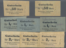 Deutschland - Notgeld - Ehemalige Ostgebiete: Christburg, Westpreußen, -.50 (2), 1 (3), 2 (3) Mark, - Andere & Zonder Classificatie