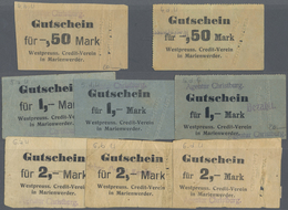 Deutschland - Notgeld - Ehemalige Ostgebiete: Christburg, Westpreußen, -.50 (2), 1 (3), 2 (3) Mark, - Altri & Non Classificati