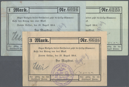 Deutschland - Notgeld - Ehemalige Ostgebiete: Flatow, Westpreußen, Magistrat, 1, 2, 3 Mark, 25.8.191 - Andere & Zonder Classificatie