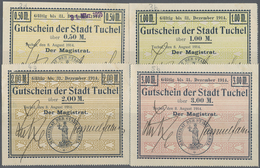 Deutschland - Notgeld - Ehemalige Ostgebiete: Tuchel, Westpreußen, Stadt, 0.50, 1, 2, 3 Mark, 8.8.19 - Other & Unclassified