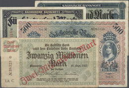 Deutschland - Länderscheine: Kleines Lot Mit 52 Länderbanknoten, Meist In Gebrauchter Bis Stärker Ge - Other & Unclassified