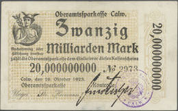 Deutschland - Notgeld - Württemberg: Calw, Stadt, 500 Tsd., 3 X 1 Mio. Mark, 10.8.1923, 20.8.1923, 1 - [11] Emissions Locales