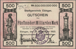 Deutschland - Notgeld - Württemberg: Ebingen, Stadt, 50 Pf., 1917, 2 X 10, 20, 50, 2 X 100, 2 X 500 - [11] Emissions Locales