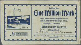 Deutschland - Notgeld - Württemberg: Ellwangen, Oberamtssparkasse, 500, 1000 Mark, 28.9.1922, 100 Ts - [11] Emissions Locales