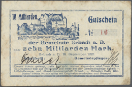 Deutschland - Notgeld - Württemberg: Erbach, Gemeinde, 10 Mio. Bis 1 Billion Mark, Verschiedene Date - [11] Local Banknote Issues