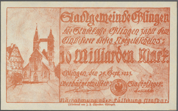 Deutschland - Notgeld - Württemberg: Esslingen, Stadt, Vollständige Ausgabe Von 50 Pf. Bis 1 Billion - [11] Local Banknote Issues