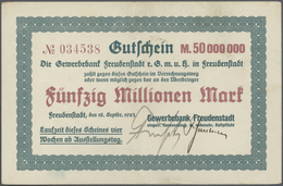 Deutschland - Notgeld - Württemberg: Freudenstadt, 2 Serien Zu Je 6 Notgeldscheinen Zu 25, 50 Pfg. U - [11] Local Banknote Issues