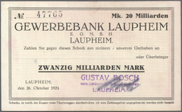 Deutschland - Notgeld - Württemberg: Laupheim, Stadt, 100, 500 Tsd., 1 Mio. Mark, 22.8.1923, 13 Sche - [11] Emissioni Locali