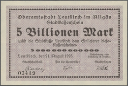 Deutschland - Notgeld - Württemberg: Leutkirch, Stadt, Amtskörperschaft, 51 Verschiedene Scheine Bei - [11] Local Banknote Issues