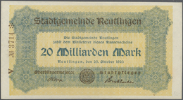 Deutschland - Notgeld - Württemberg: Reutlingen, Stadt, Sammlung Von 84 Scheinen, Beginnend Mit 10 M - [11] Local Banknote Issues