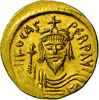 Phocas (602 - 610): Gold-Solidus (607-609 N.Chr.), Konstantinopel; 4,48 G, Sommer 9.8, Sear 620, MIB - Bizantine