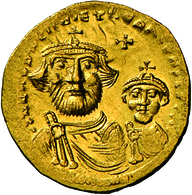 Heraclius (608 - 610 - 641): Gold-Solidus (616-625 N.Chr.), Konstantinopel; 4,48 G, Sommer 11.14, Se - Autres & Non Classés