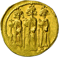 Heraclius (608 - 610 - 641): Gold-Solidus (638-639 N.Chr.), Konstantinopel; 4,43 G, Sommer 11.33, Se - Other & Unclassified