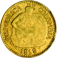 Kolumbien - Anlagegold: Lot 2 Goldmünzen:  5 Pesos 1919, KM # 195.1, Friedberg 110, Schön / 5 Pesos - Colombie