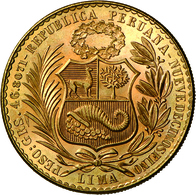 Peru - Anlagegold: Lot 5 Goldmünzen: 5 Soles 1963, KM # 235, Friedberg 82, Stempelglanz / 10 Soles 1 - Pérou