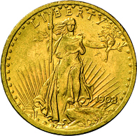 Vereinigte Staaten Von Amerika - Anlagegold: 20 Dollar 1908 (Double Eagle - Saint-Gaudens), KM # 127 - Andere & Zonder Classificatie