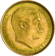 Dänemark - Anlagegold: Christian X. 1912-1947: 20 Kroner 1913, KM# 817.1, Friedberg 299, 8,96 G, 900 - Denemarken