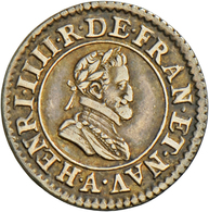 Frankreich: Henri IIII. 1589-1610: Essai Aus Silber Vom Double Tournois 1598 A Paris. Französische U - Autres & Non Classés