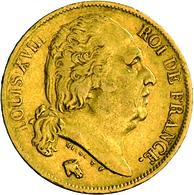 Frankreich - Anlagegold: Louis XVIII. 1814-1824: 20 Francs 1824 A, KM# 712.1, Friedberg 538, 6,45 G, - Altri & Non Classificati