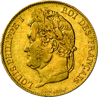 Frankreich - Anlagegold: Louis Philippe I. 1830-1848: Lot 2 Goldmünzen: 20 Francs 1831 A, KM # 746.1 - Autres & Non Classés