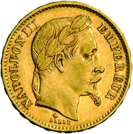 Frankreich - Anlagegold: Napoleon III. 1852-1870: Lot 3 Goldmünzen: 20 Francs 1866 A; 2 X 1867 A; KM - Other & Unclassified
