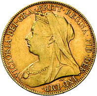 Großbritannien - Anlagegold: Victoria 1837-1901: Lot 2 Goldmünzen: ½ Sovereign 1895 KM# 784, Friedbe - Andere & Zonder Classificatie