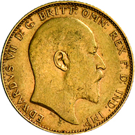 Großbritannien - Anlagegold: Edward VII. 1901-1910: Lot 2 Goldmünzen: 2 X Sovereign 1910, KM# 805, F - Andere & Zonder Classificatie