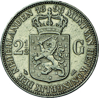 Niederlande: Wilhelmina 1890-1948: 2½ Gulden 1898, Variante P. Pander, Kratzer, Sehr Schön. - Verzamelingen