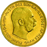 Österreich - Anlagegold: Franz Josef I. 1848-1916: 20 Kronen 1915 (NP) 6,78 G, 900/1000. Vorzüglich - Oostenrijk