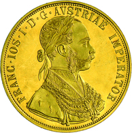 Österreich - Anlagegold: Franz Joseph I. 1848-1916: Lot 2 Goldmünzen: 2 X 4 Dukaten 1915 (NP), KM# 2 - Oostenrijk