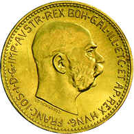 Österreich - Anlagegold: Franz Joseph I. 1848-1916: Lot 3 Goldmünzen: 2 X 1 Dukat 1915 (NP, Je 3,48 - Oostenrijk