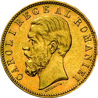 Rumänien - Anlagegold: Carol I. 1866-1914: 20 Lei  1890 B, KM # 20, Friedberg 3, Sehr Schön. 6,45 G, - Romania